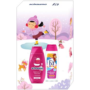 Schauma Kids Shampoo Balsam 250ml + Fa Kids Shower Gel for Girls 250ml Gift Set - buy, prices for NOVUS - photo 1