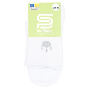 Носки детские Premier Socks Корона высокие с вышивкой р.16-22 белый - купить, цены на - фото 2