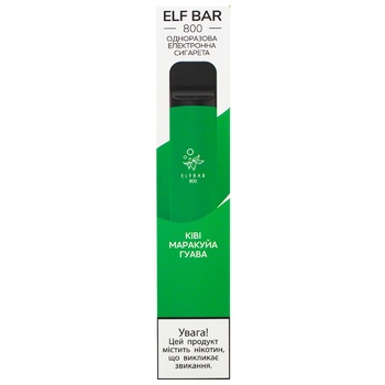 Elf Bar Electronic Cigarette 800 Kiwi+Passion Fruit+Guava 5% 3.2ml - buy, prices for ULTRAMARKET - photo 2