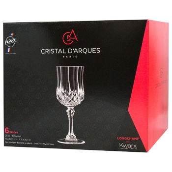 Cristal d'Arques Longchamp Wine Glass Set 250ml 6pcs - buy, prices for METRO - photo 1