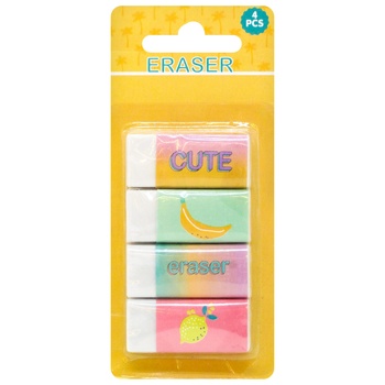 Eraser 4pcs - buy, prices for Auchan - photo 1