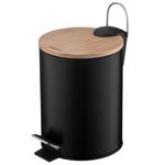 Ardesto Minimalism Black Trash Can with Pedal 3l