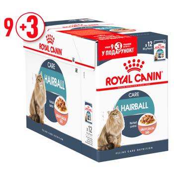 Корм вологий Royal Canin Care Hairball з домашньою птицею для виведення шерсті у котів 9+3шт х 85г