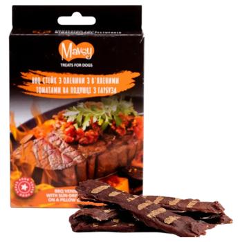 Ласощі для собак Mavsy Refined jerky 100 г - оленина - купить, цены на MasterZoo - фото 1