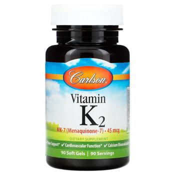 Carlson Labs Vitamin К2 МК-7 45mcg 90 softgels - buy, prices for - photo 1