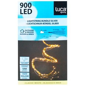 Світлодіодна гірлянда Бандл пучок класичне біле світло 900 LED срібна 3м ZELENA 1 шт - купить, цены на - фото 2