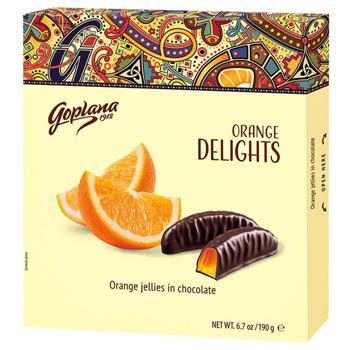 Goplana Chewy Marmalade with Orange Flavor in Chocolate 190g