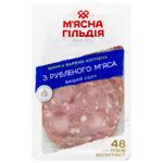 Шинка М'ясна Гільдія з рубленого м'яса варено-копчена вищий сорт 100г