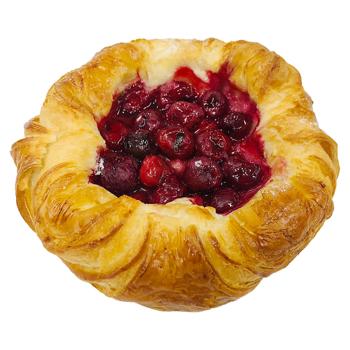 Danish Pastry with Cherry Filling 120g - buy, prices for Chudo Market - photo 1