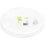 Auchan White Disposable Plate 23cm 50pcs