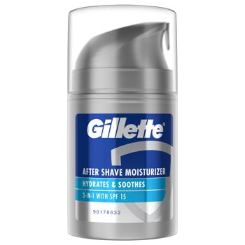 Gillette Hydrates & Soothes 3in1 Aftershave Balm Spf 15 50ml - buy, prices for MegaMarket - photo 2