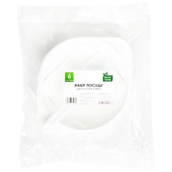 Набор посуды одноразовой Sweet Home для первых блюд 6 комплектов