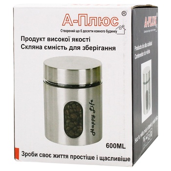 Банка Tadar металл-стекло 600мл - купить, цены на МегаМаркет - фото 1