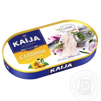 Сардина KAIJA філе в олії 170г - купити, ціни на Auchan - фото 1