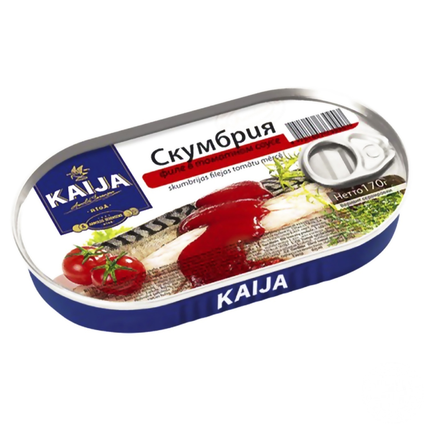 

Скумбрия Kaija филе в томатном соусе 170г