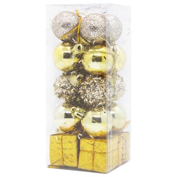 Gold Christmas Tree Decorations 20pcs 3cm - buy, prices for COSMOS - photo 1