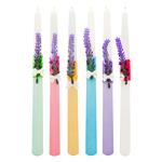 Lavender Colored Cone Candle 28cm