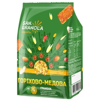 San Granola Nut and Honey Granola 300g - buy, prices for ULTRAMARKET - photo 1