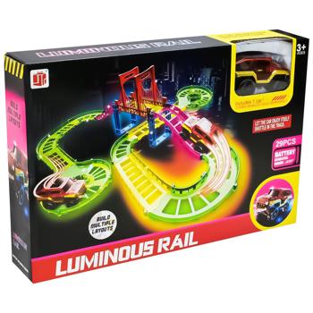 Shantou Jinxing Luminous Rail Toy Track with Car 34x6x23cm - buy, prices for Ideal - photo 1