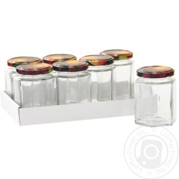 Axentia Glass Jar With Lid 191ml 7pcs - buy, prices for MegaMarket - photo 1