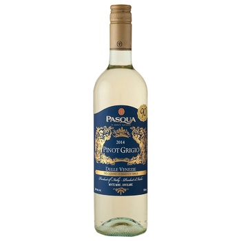 Вино Pasqua Pinot Grigio delle Venezie IGT белое сухое 12% 0,75л - купить, цены на ULTRAMARKET - фото 1