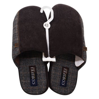 Corifei Men's Brown Slippers