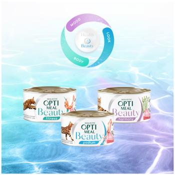 Корм влажный Optimeal Beauty Harmony с тунцем и морскими водорослями для кошек с успокаивающим эффектом 70г - купить, цены на MasterZoo - фото 5