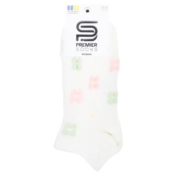 Носки Premier Socks женские короткие Ажурные цветы р.23-25 светло-бежевый - купить, цены на ЕКО Маркет - фото 1