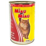 Корм влажный Miau Miau с говядиной для взрослых кошек 415г