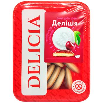 Delicia Cookies with Cherry Flavor in Milk Glaze 300g - buy, prices for Supermarket "Kharkiv" - photo 2