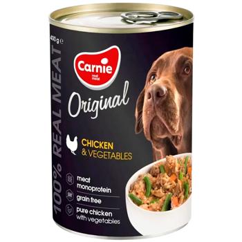 Carnie Original Mono Protein Wet Food with Chicken and Vegetable for Dogs 400g - buy, prices for MasterZoo - photo 1