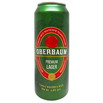 Пиво Oberbaum Lager 0,5л з/б. 4,9% И061 (Німеччина) - купити, ціни на КОСМОС - фото 1