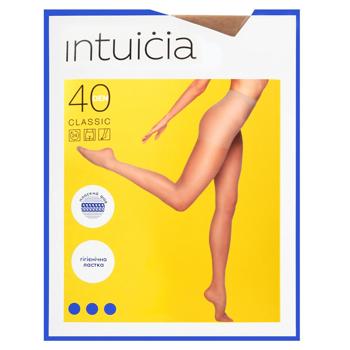Колготки Intuicia Classic женские бежевые 40ден 3р - купить, цены на Идеал - фото 1