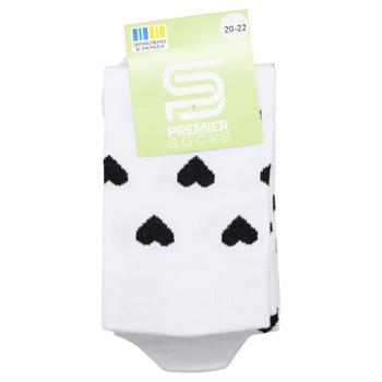 Гольфы Premier Socks детские мелкие сердечки р.20-22 белый - купить, цены на ЕКО Маркет - фото 2