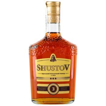 cognac shustov 40% 3years 500ml Ukraine