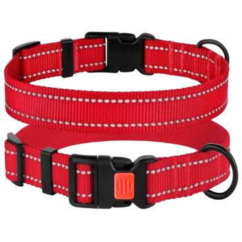 Barksi BronzeDog Active нейлоновий нашийник для собак S - червоний - купить, цены на MasterZoo - фото 3