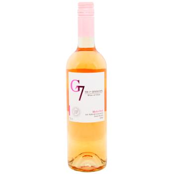 Вино G7 Merlot Rose рожеве напівсухе 12,5% 0,75л - купити, ціни на WINETIME - фото 1