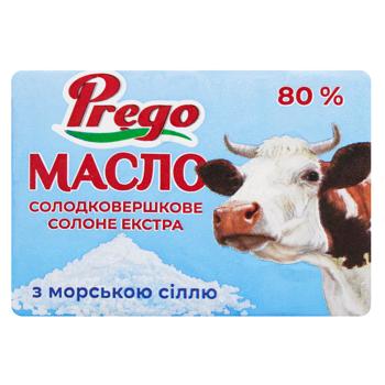 Масло Prego з морською сіллю солодковершкове 80% 180г - купити, ціни на NOVUS - фото 2