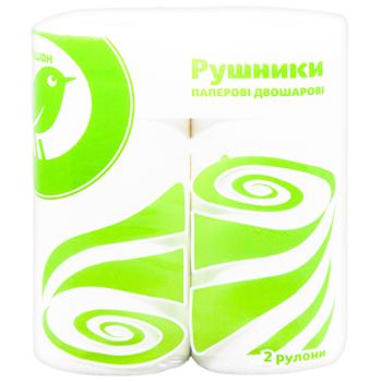 Auchan Two-layer Towels Paper 2pcs