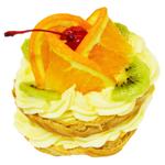 Пирожное Заварное кольцо с фруктами