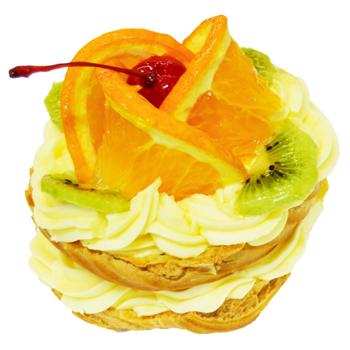 Тістечко Заварне кільце з фруктами - купити, ціни на Ідеал - фото 1