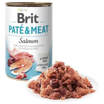 Brit Care Pate and Meat набір вологого корму для собак 5+1 шт х 400 г - лосось - купити, ціни на MasterZoo - фото 4