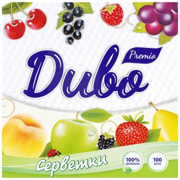 Dyvo Premio 1-Ply Table Napkins 33x33cm 100pcs - buy, prices for MegaMarket - photo 1