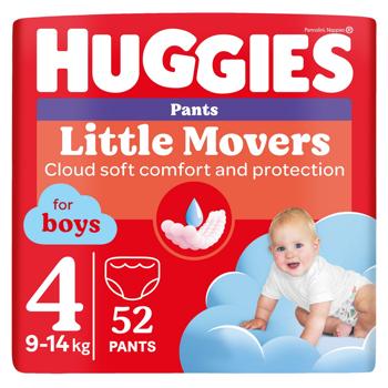 Підгузки-трусики  Huggies Little Movers для хлопчиків 4 52шт - купити, ціни на - фото 1