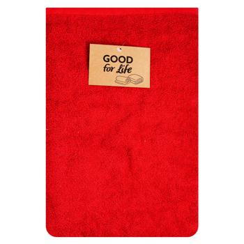 Good for Life Terry Towel Red 400g/m2 70х140cm - buy, prices for NOVUS - photo 1