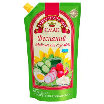 Майонезний соус Королівський Смак Весняний 40% 500г - купити, ціни на Auchan - фото 1