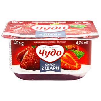Десерт сирковий Чудо Полуниця двошаровий 4,2% 100г - купити, ціни на ЕКО Маркет - фото 3