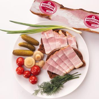 Bashchynskyi Ukrainian Boiled-Smoked Pork Brisket High Grade ~400g - buy, prices for Auchan - photo 4