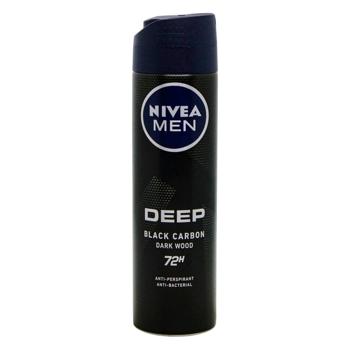 Антиперспирант аэрозольный Nivea Men Deep Dark Wood 150мл - купить, цены на КОСМОС - фото 1