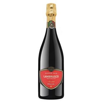 Poderi Alti Lambrusco Red Semi-sweet Sparkling Wine 7.5% 0.75l - buy, prices for ULTRAMARKET - photo 1